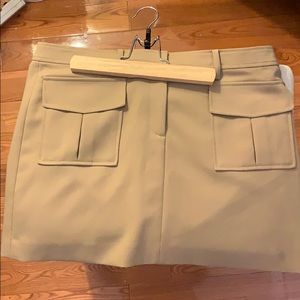 Theory tan mini skirt